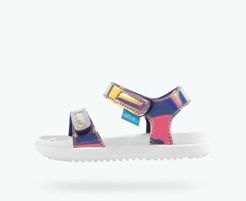 Sandały Dziecięce Native Charley Hologram Pink White