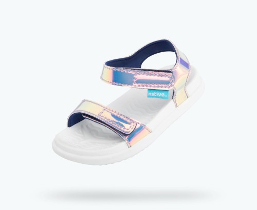 Sandały Dziecięce Native Charley Hologram Pink White