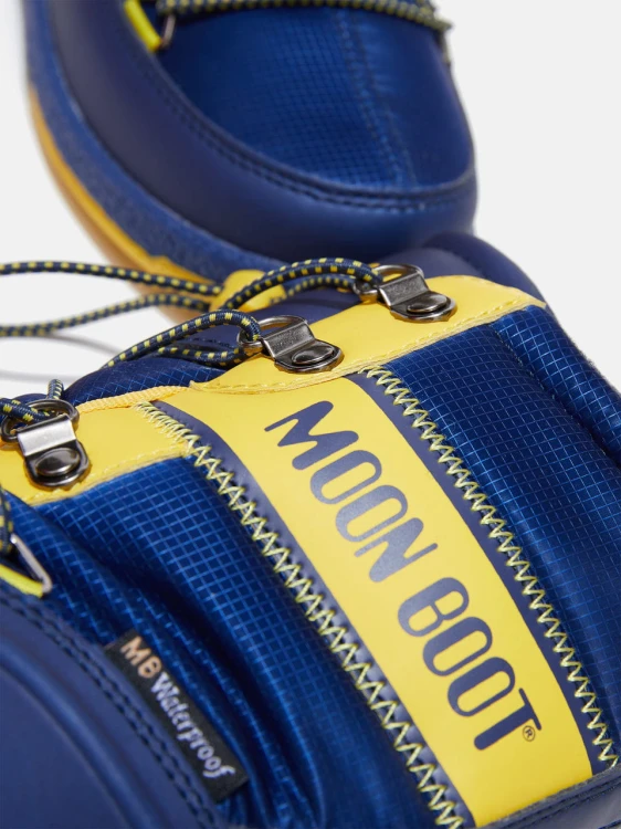 Śniegowce Dziecięce Moon Boot Jr Boy Biker Blue Yellow