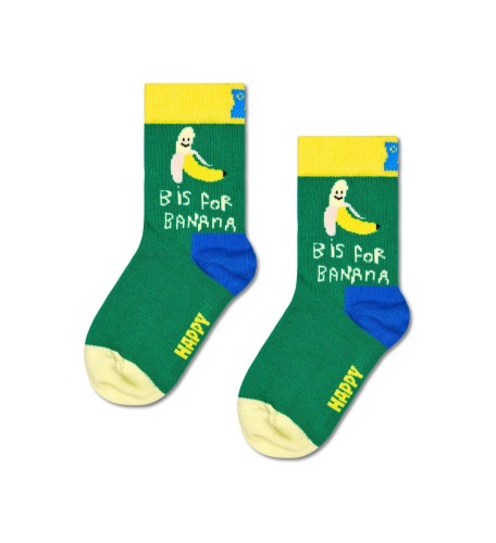 kolorowe-skarpetki-dzieciece-happy-socks-zielone-z-bananem