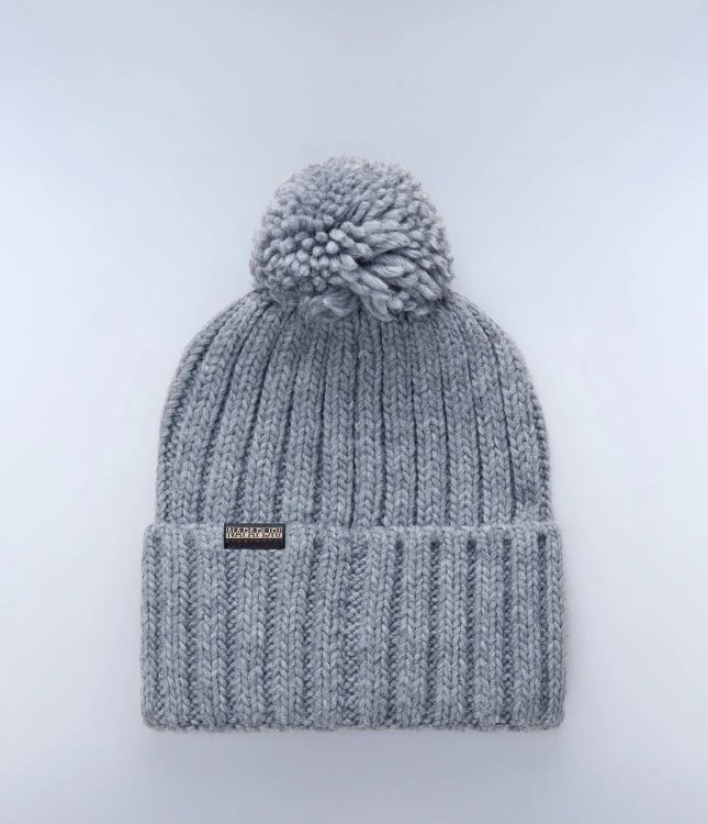 NA4GKB160-modna-szara-czapka-zimowa-napapijri-semiury-5-na4gkb-med-grey-mel-z-pomponem