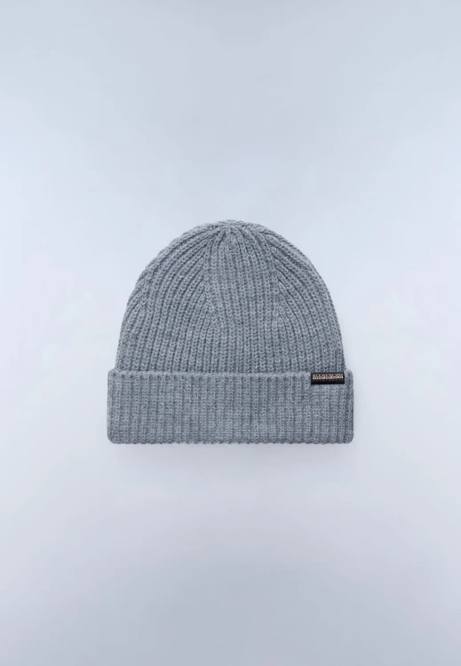czapka-napapijri-foli-beanie-med-grey-melange-przod