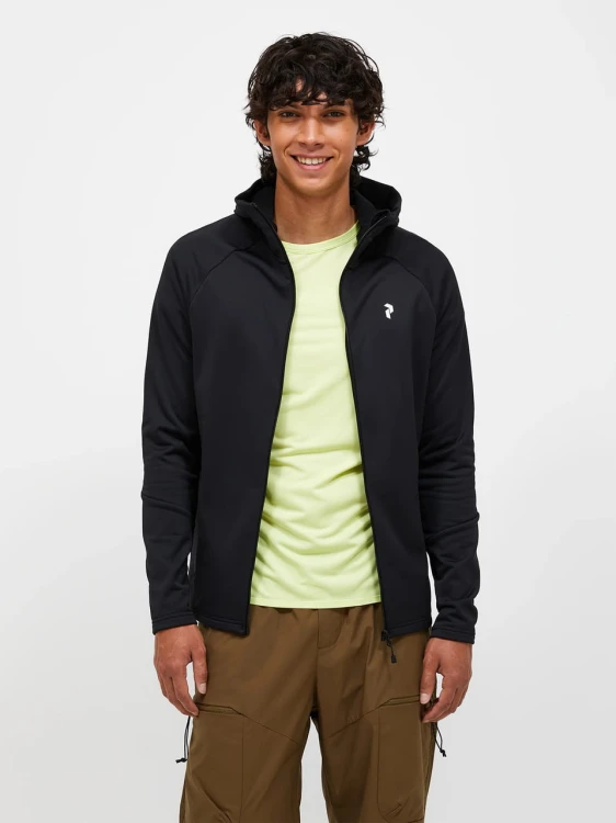 bluza-meska-peak-performance-rider-essentials-zip-hood-black-przod