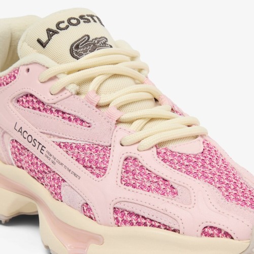 damskie-buty-lacoste-l003-2k24-pink-off-white-detal-sznurowadła