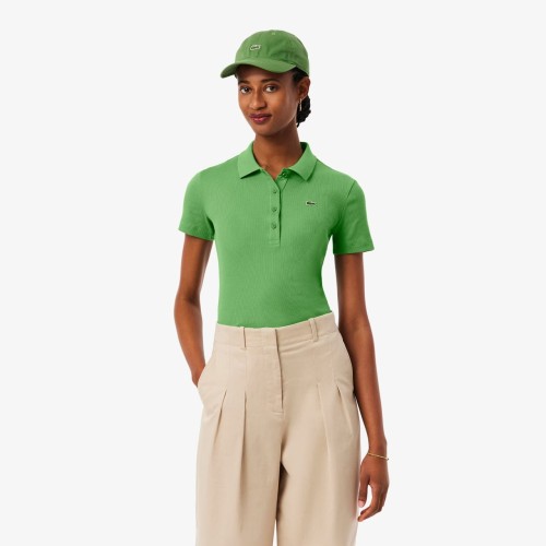 damska-koszulka-polo-lacoste-l.12.d-ribbed-green-przod