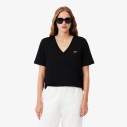 koszulka-damska-lacoste-v-neck-black-przod