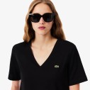 koszulka-damska-lacoste-v-neck-black-dekolt