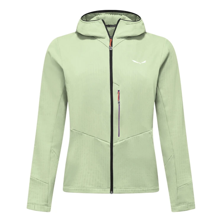 techniczna-bluza-damska-salewa-pedroc-hybrid-pastel-green-przod