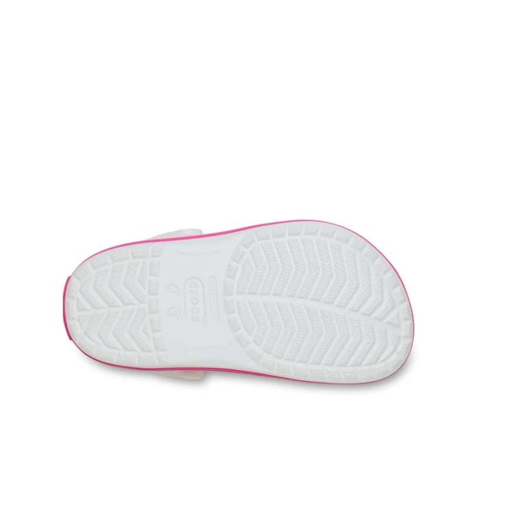 biale-klapki-dzieciececrocs-crocband-white-pink-crush-podeszwa