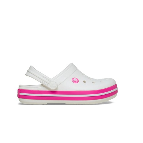 biale-klapki-dzieciececrocs-crocband-white-pink-crush-profil-bok