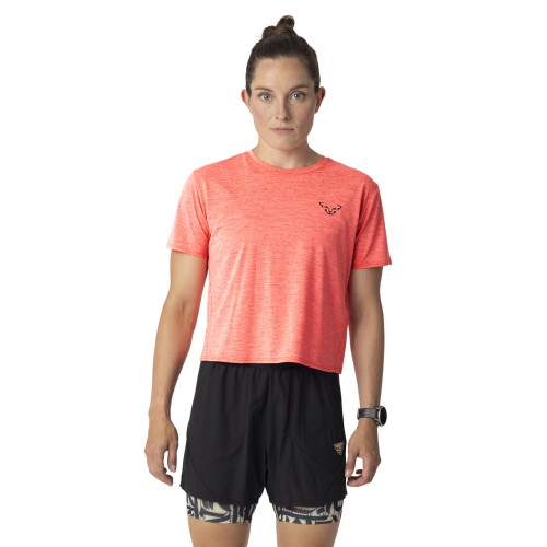 koszulka-damska-dynafit-trail-6a11-ultra-coral-przod-logo
