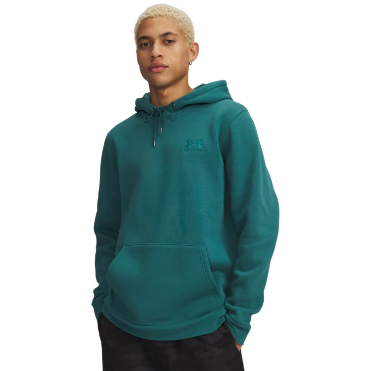 meska-bluza-z-kapturem-under-armour-icon-fleece-rack-green-przod