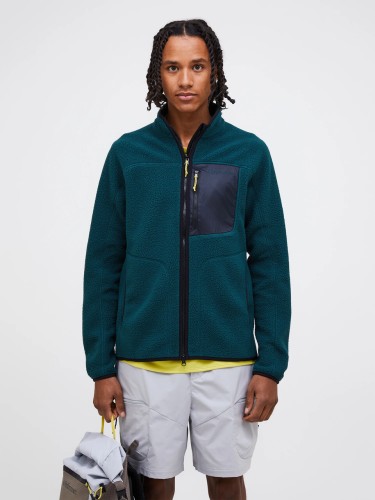 bluza-meska-peak-performance-nature-rush-pile-zip-ponderosa-pine-black-przod