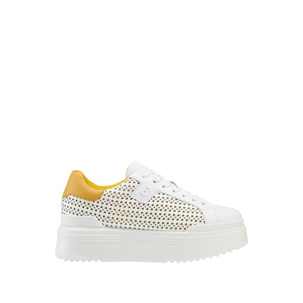Buty skórzane Damskie Bogner New York 7A White Lemon