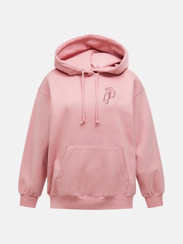 bluza-damska-peak-performance-terry-graphic-hood-warm-blush-przod