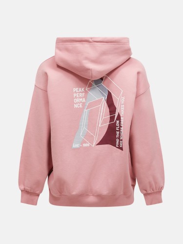 bluza-damska-peak-performance-terry-graphic-hood-warm-blush-tyl-nadruk