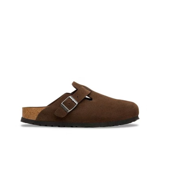 Klapki Damskie Birkenstock Boston Bs Suede Carafe Tonal 