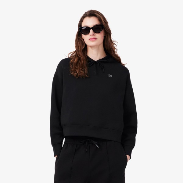 Damska bluza z kapturem Lacoste Oversized Adjustable Noir