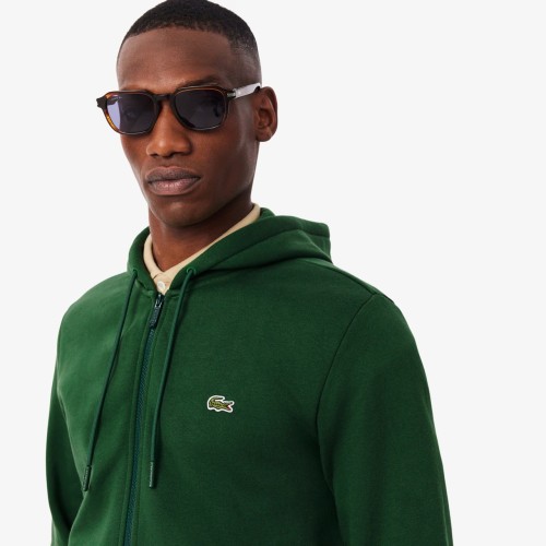 rozpinana-bluza-meska-lacoste-kangaroo-pocket-green-detal-logo