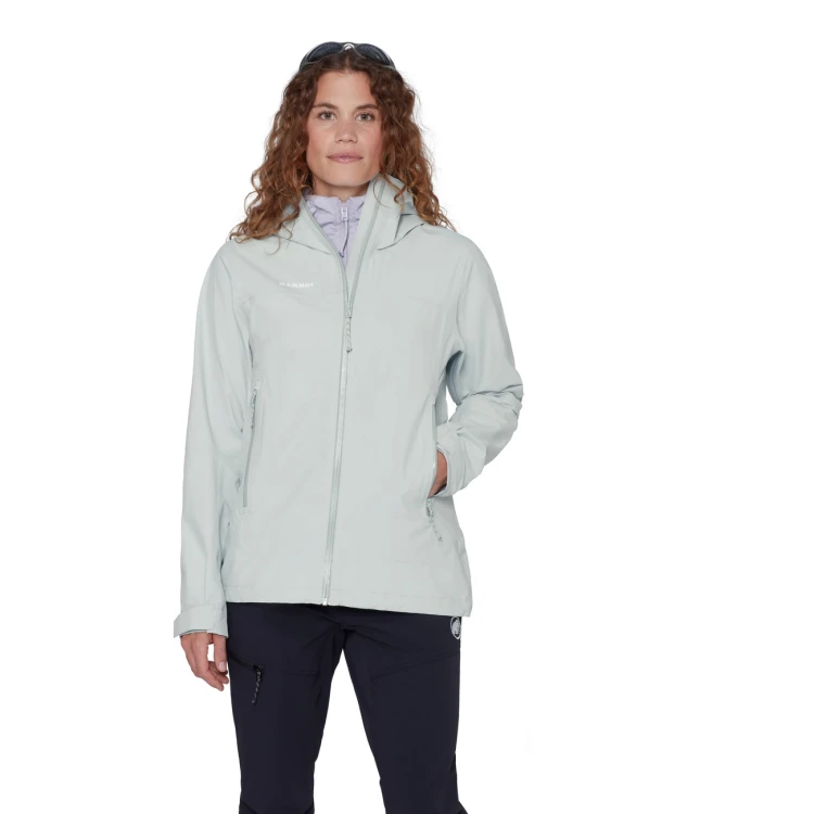 kurtka-hardshell-damska-mammut-crag-silver-sage-na-modelce-przod