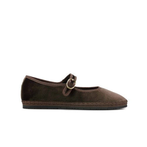 baleriny-damskie-z-weluru-nokwol-mel-brown-velvet-profil-bok