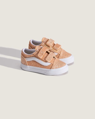 brokatowe-buty-dzieciece-vans-old-skool-v-glitter-apricot-glow-para-ukos