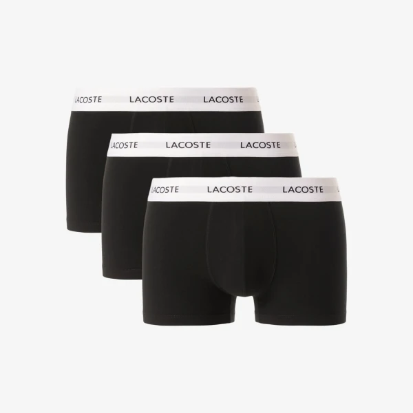 Bokserki Męskie Lacoste 3-Pack Cotton Black