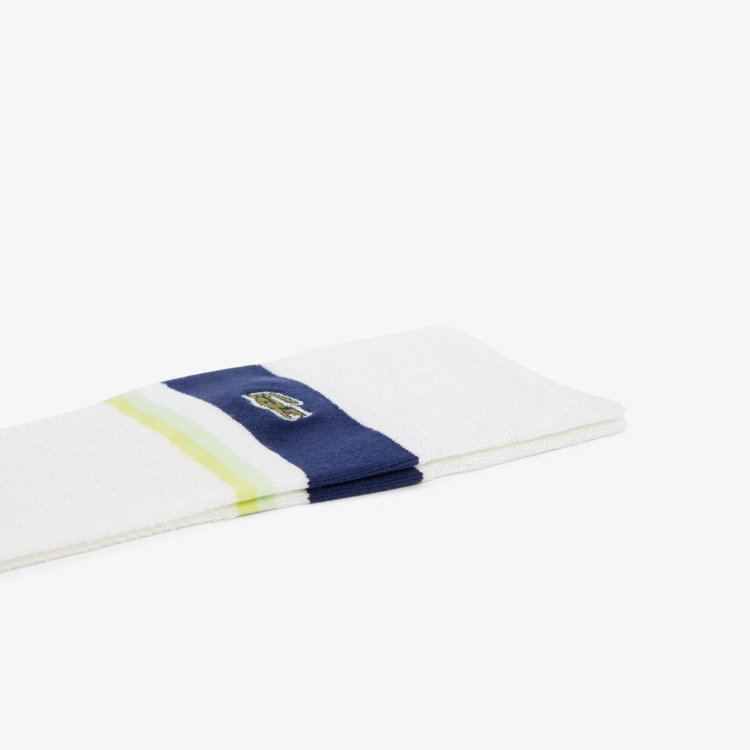 wysokie-skarpetki-lacoste-pique-blanc-bleu-vert