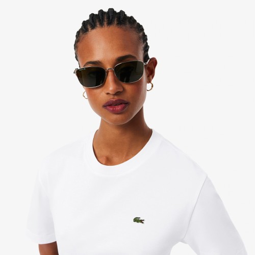 biala-koszulka-damska-lacoste-soft-cotton-okragly-dekolt