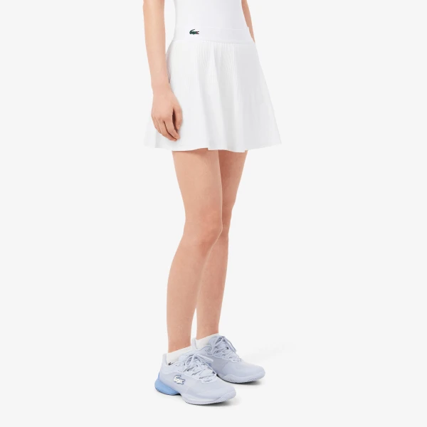 Damska Spódnica Tenisowa Lacoste Ultra Dry Tennis Skirt White