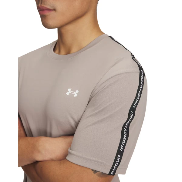 Koszulka Męska Under Armour Tech Taping SS beżowa