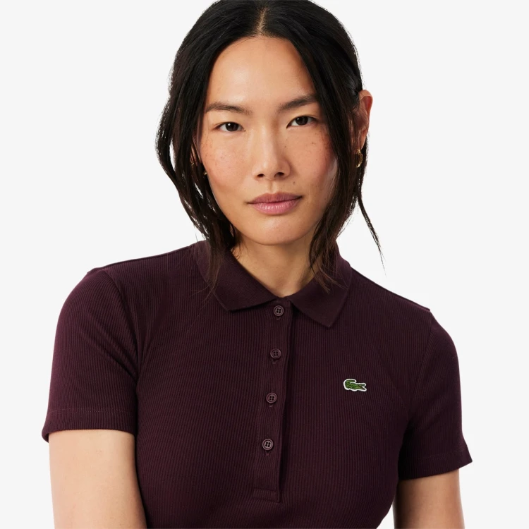 damska-koszulka-polo-lacoste-l.12.d-ribbed-marron-brazowa-kolnierzyk
