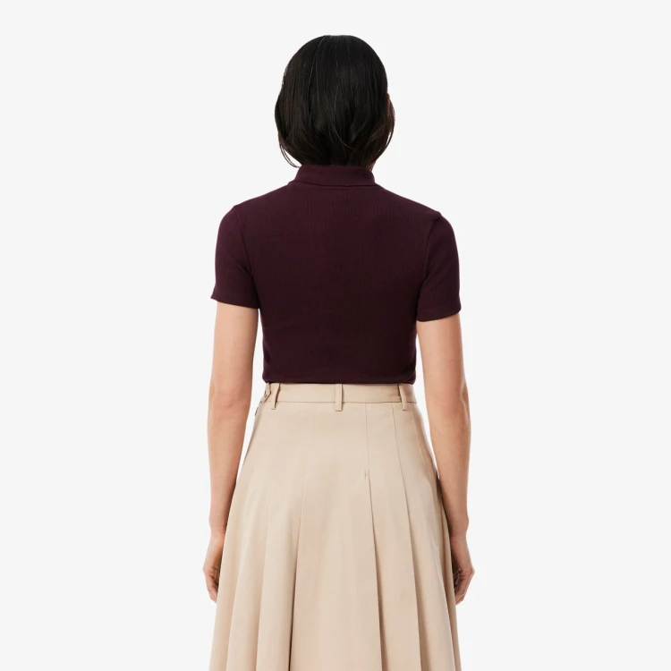 damska-koszulka-polo-lacoste-l.12.d-ribbed-marron-brazowa-tyl