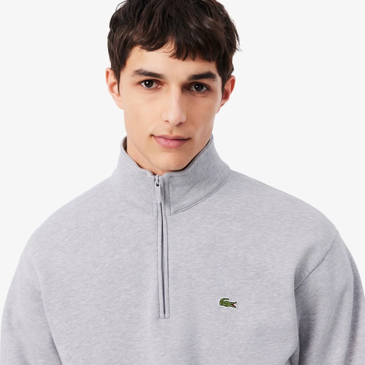 bluza-meska-lacoste-fleece-zip-neck-grey-kolnierz