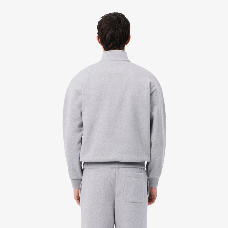 bluza-meska-lacoste-fleece-zip-neck-grey-tyl