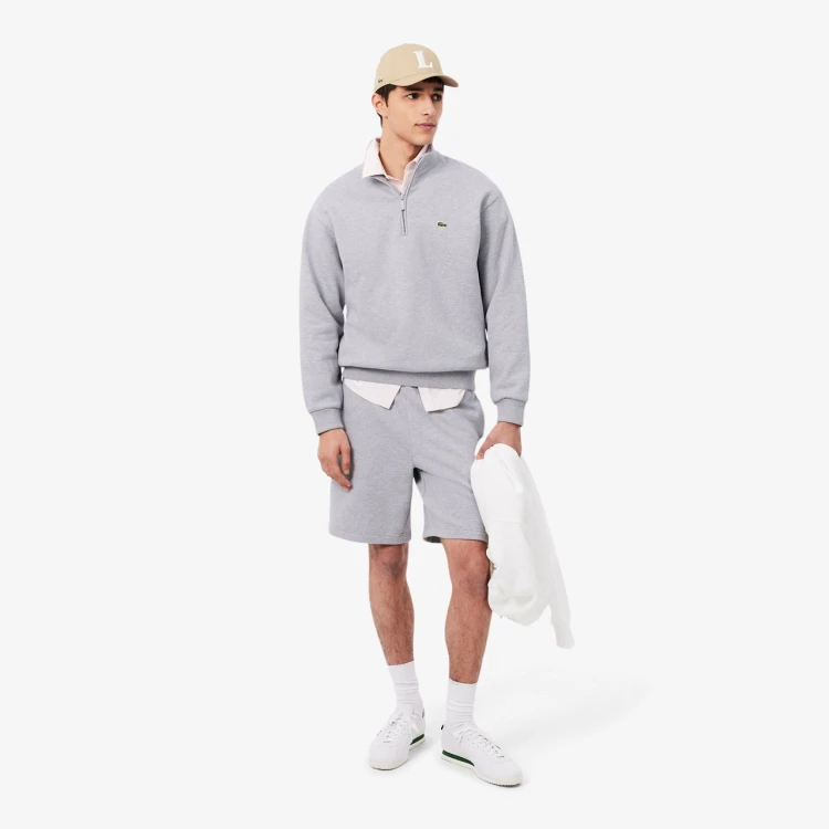 bluza-meska-lacoste-fleece-zip-neck-grey-stylizacja