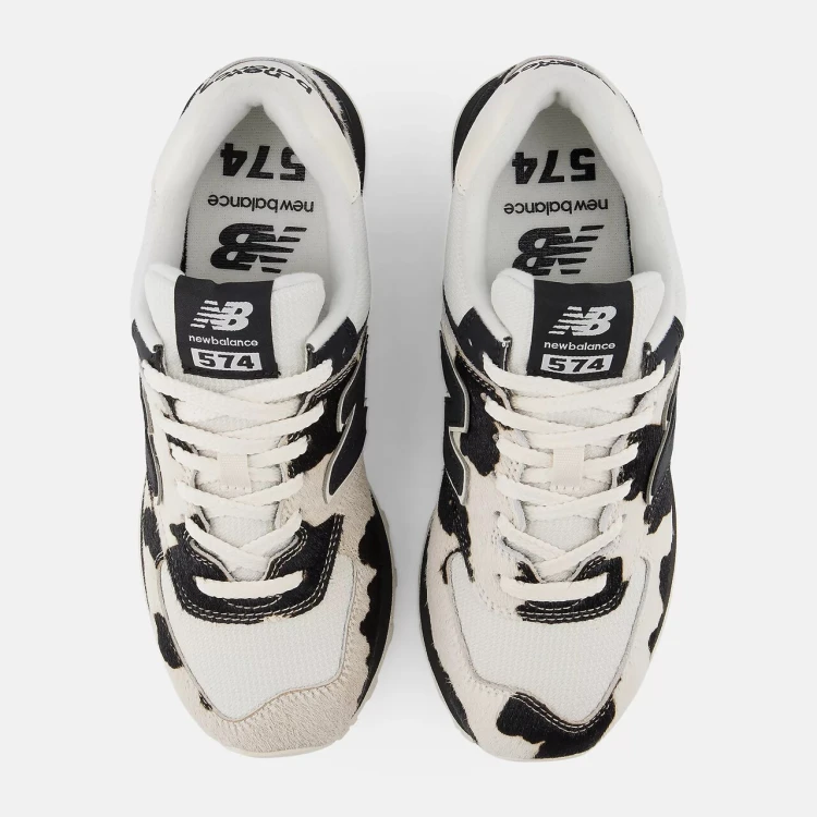 new-balance-574-w574ph-black-linen-cow-print-widok-z-gory