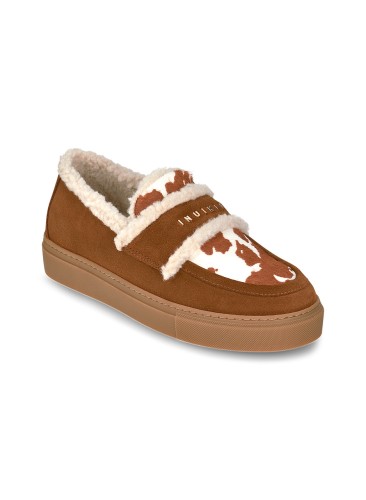 mokasyny-damskie-inuikii-shearling-print-brown-widok-z-przodu