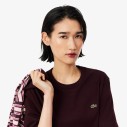 TF7215_3KE-koszulka-damska-lacoste-soft-cotton-marron-zblizenie-logo