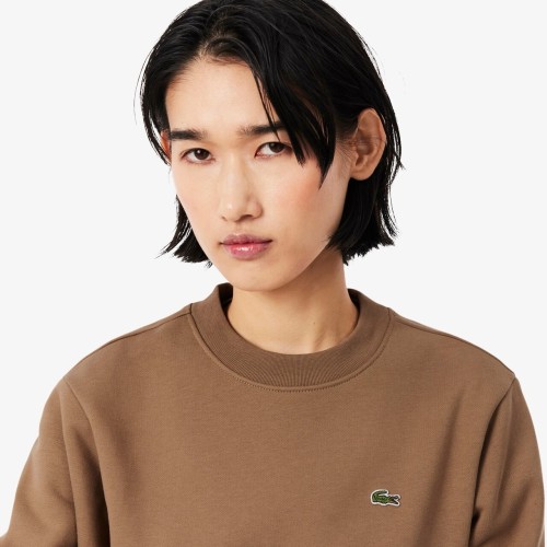 bluza-damska-lacoste-sf5270-brown-zblizenie-logo