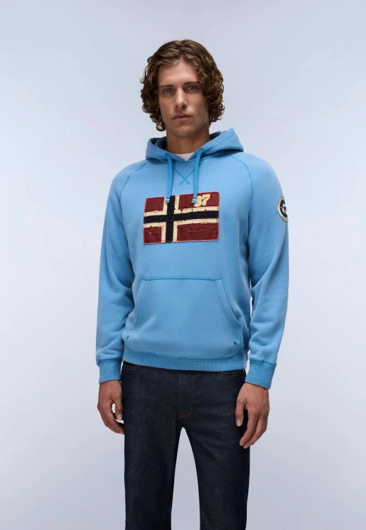 bluza-kangurka-napapijri-archive-sweat-hoodie-niebieska-przod