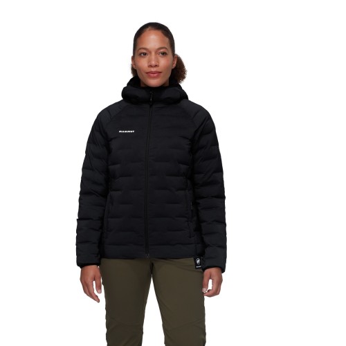 kurtka-ocieplana-damska-mammut-sender-in-hooded-women-black-przod