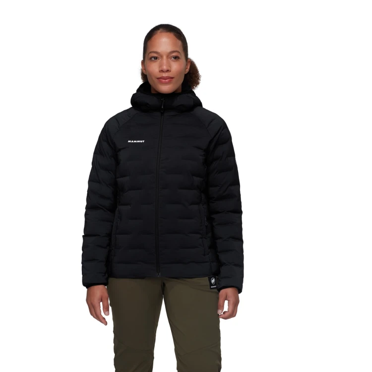 kurtka-ocieplana-damska-mammut-sender-in-hooded-women-black-przod