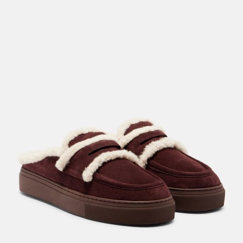 klapki-damskie-inuikii-mule-wool-bordeaux-widok-z-przodu