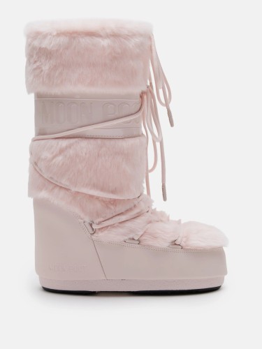 wysokie-sniegowce-damskie-moon-boot-icon-faux-fur-rozowe-profil-boczny-futrzane-buty-zimowe