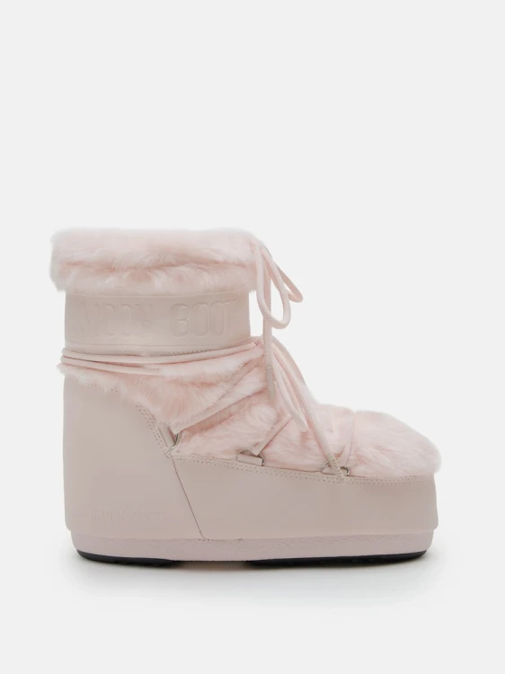 niskie-sniegowce-damskie-moon-boot-icon-low-faux-fur-rozowe-profil-boczny-futrzane-buty