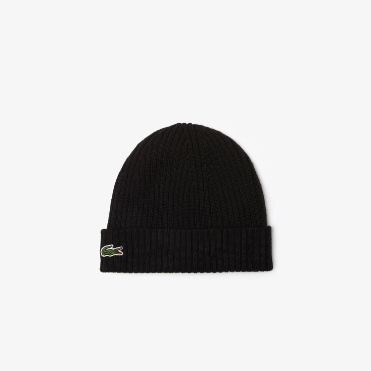 czarna-czapka-welniana-beanie-lacoste-rb0001-031-przod