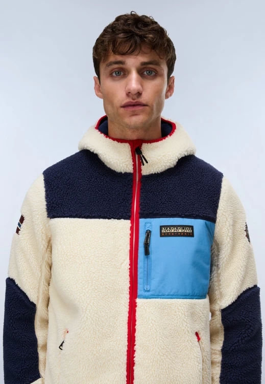 meska-bluza-polarowa-sherpa-napapijri-yupik-fzh-6-multi-kolor-kremowy-granatowy-blekitna-kieszen-zblizenie-przod