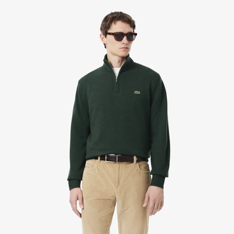 zielony-sweter-meski-na-zamek-pod-szyje-lacoste-ah3052-przod
