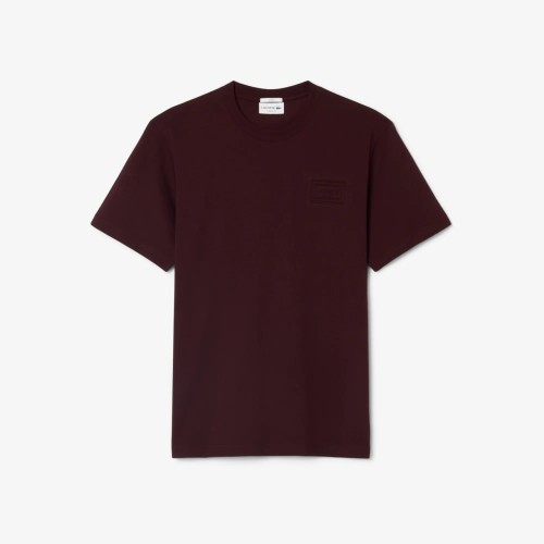 t-shirt-meski-lacoste-th0753-3ke-embossed-branding-bordowy-przod